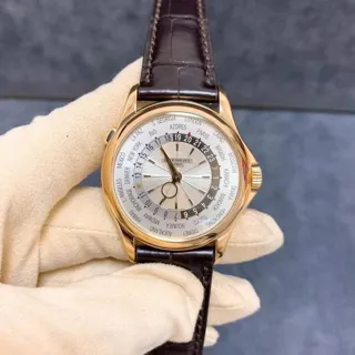 Patek Philippe World Time 5130R 39.5mm Rose gold Silver