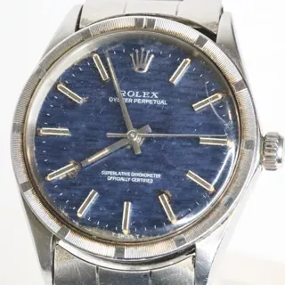 Rolex Oyster Perpetual 34 1007 34mm Stainless steel Blue