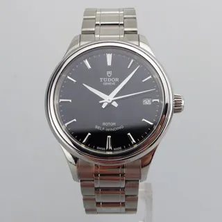 Tudor Style 12300 34mm Steel Black