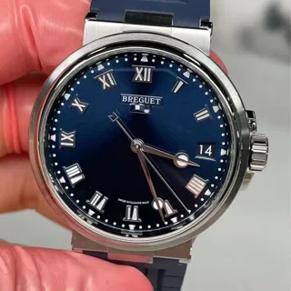 Breguet Marine 5517TI/Y1/9ZU 40mm Titanium Blue