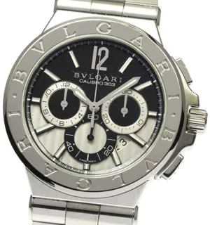 Bulgari Diagono DG 42 S CH 42mm Stainless steel Black