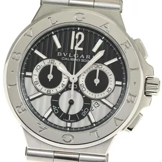 Bulgari Diagono DG 42 S CH 42mm Stainless steel Black