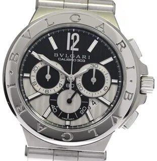 Bulgari Diagono DG 42 S CH 42mm Stainless steel Black