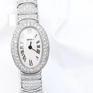 Cartier Baignoire 2369 (ICED OUT) 18mm White gold