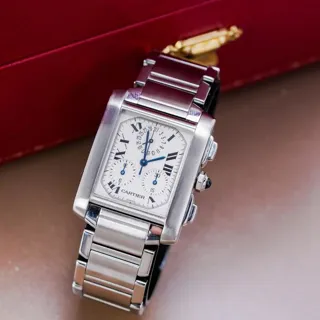 Cartier Cougar W51001Q3 28mm Stainless steel White