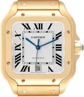 Cartier Santos WGSA0029 39mm Yellow gold Silver