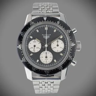 Heuer 2446C 40mm Steel Black