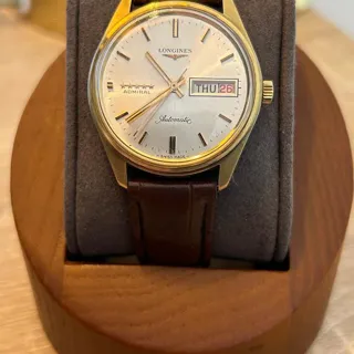 Longines Admiral 1200 34mm Gold-plated Silver