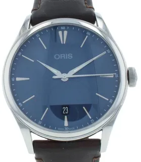 Oris Artelier Date 01 733 7721 4055-07 5 21 31FC 40mm Stainless steel Blue