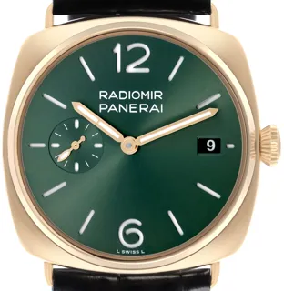 Panerai Radiomir PAM01437 Yellow gold Green