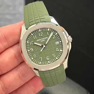 Patek Philippe Aquanaut 5168G-010 42mm White gold Green