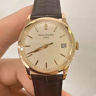 Patek Philippe Calatrava 5296R-010 38mm Rose gold Silver