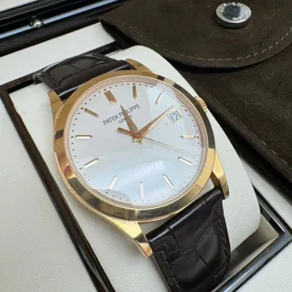 Patek Philippe Calatrava 5296R-010 38mm Rose gold Silver