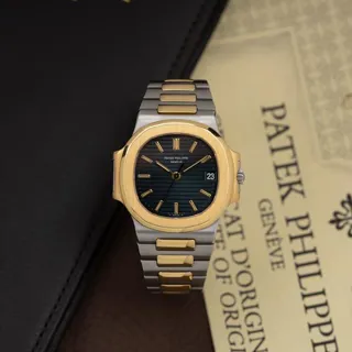 Patek Philippe Nautilus 3800/1 37mm Yellow gold and Stainless steel Blue