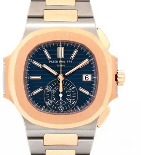 Patek Philippe Nautilus 5980/1AR-001 40.5mm Rose gold and Stainless steel Blue