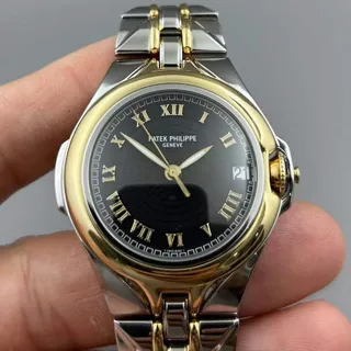 Patek Philippe Sculpture 5091/1JA 38mm Yellow gold and Stainless steel Black