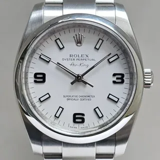 Rolex Air King 114200 ( DIAL) 34mm Stainless steel White