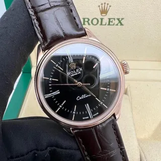 Rolex Cellini 50505 39mm Rose gold Black