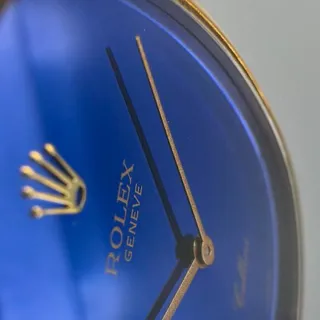 Rolex Cellini 5112 32mm Yellow gold Blue