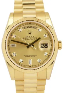 Rolex Day-Date 36 118238 36mm Yellow gold Champagne