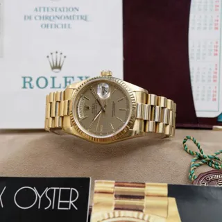 Rolex Day-Date 36 18038 36mm Yellow gold Golden