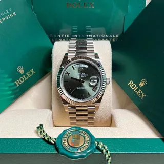 Rolex Day-Date 40 228239 40mm White gold Green