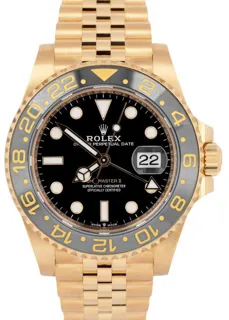 Rolex GMT-Master II 126718grnr 40mm Yellow gold Black