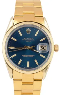 Rolex Oyster Perpetual 34 1550 (TWO-TONE) 34mm Stainless steel Blue