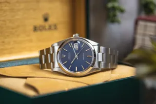 Rolex Oysterdate Precision 6694 34mm Stainless steel Blue