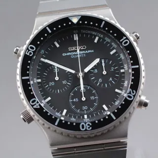 Seiko Chronograph 7A28-7040 40mm Steel Black