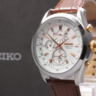 Seiko Chronograph 7T86-0AC0 ( ) 44mm Stainless steel White