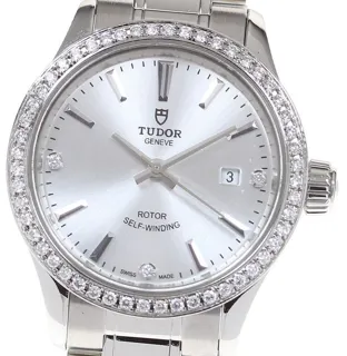 Tudor Style 12110 28mm Steel Silver