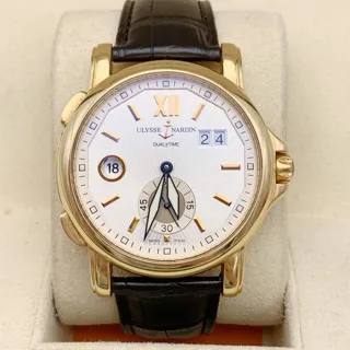 Ulysse Nardin Dual Time 246-55/31 42mm Rose gold Silver