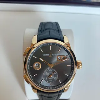 Ulysse Nardin Dual Time 3346-126/92 42mm Rose gold Black