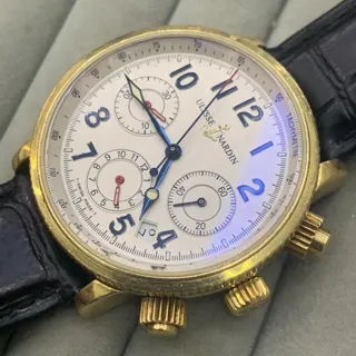 Ulysse Nardin Marine Chronograph 351-22 Yellow gold White