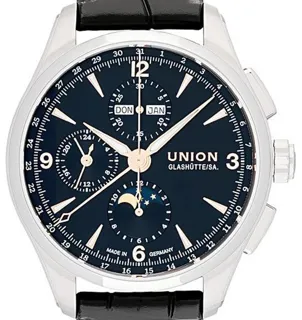 Union Glashütte Belisar Chronograph D014.425.16.057.01 42mm Steel Black