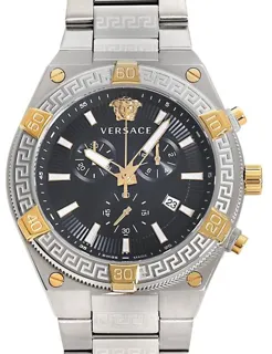 Versace VESO01123 51.5mm Yellow gold and Stainless steel Black