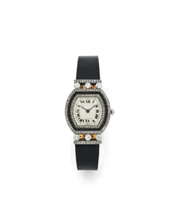 Cartier Art Deco 25mm Platinum and 18k yellow gold White