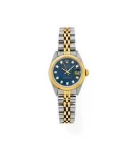 Rolex Lady-Datejust 69173 26mm Yellow gold and Stainless steel Blue