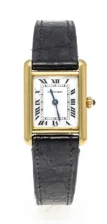 Cartier Tank M21002090 28mm Yellow gold White