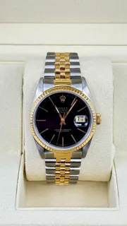 Rolex Datejust 36 16233 36mm Yellow gold and Stainless steel Black