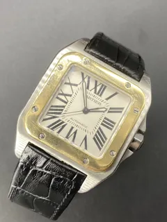 Cartier Santos de Cartier 2656 ST YG Yellow gold and Stainless steel White