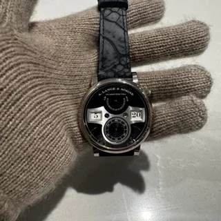 A. Lange & Söhne Zeitwerk 145.029 44mm White gold Black