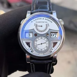 A. Lange & Söhne Zeitwerk 147.025F 44mm Platinum Silver