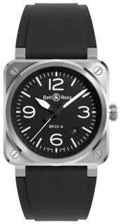 Bell & Ross Instruments BR03A-BL-ST/SRB 41mm Stainless steel Black