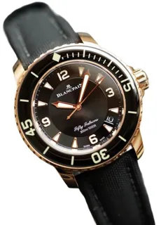 Blancpain Fifty Fathoms 5015-3630-52 45mm Red gold Black