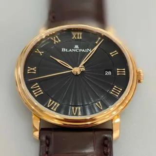 Blancpain Villeret 6651-3630-55B 40mm Red gold Black