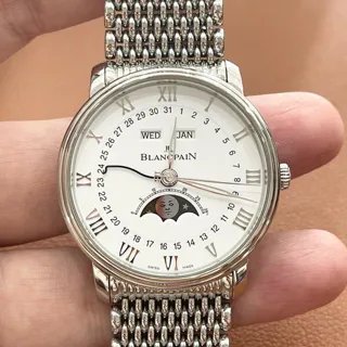 Blancpain Villeret 6654-1127-MMB 40mm Stainless steel White