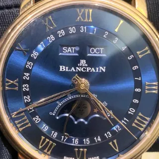 Blancpain Villeret 6654-3640-55B 40mm Red gold Blue