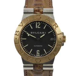 Bulgari Diagono Yellow gold and Stainless steel Black